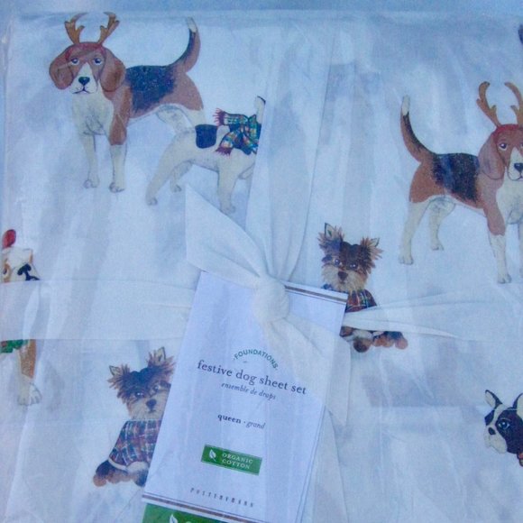 pottery barn dog sheets
